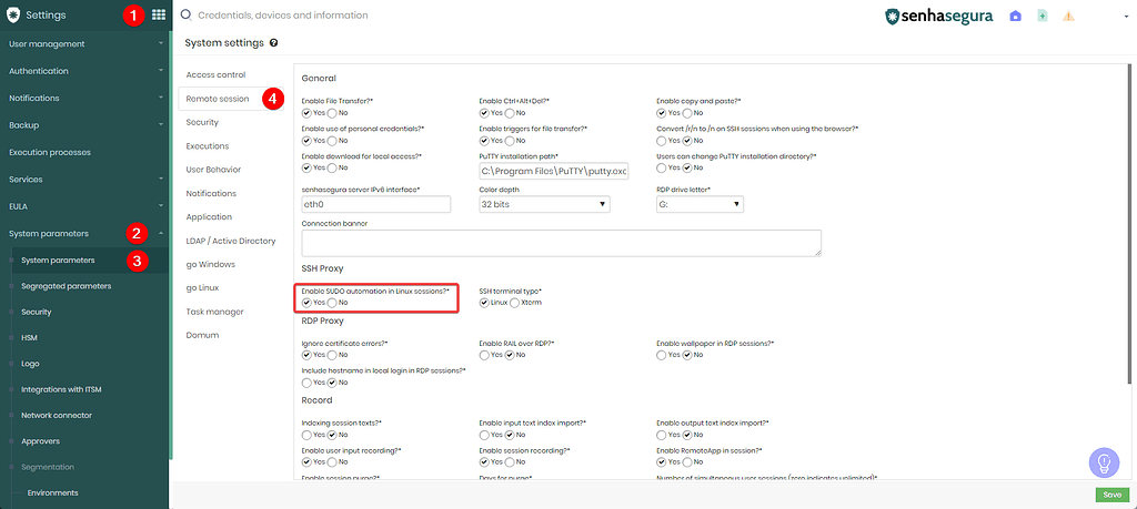 Remote session on SSH Proxy: Enable SUDO automation in Linux sessions ...