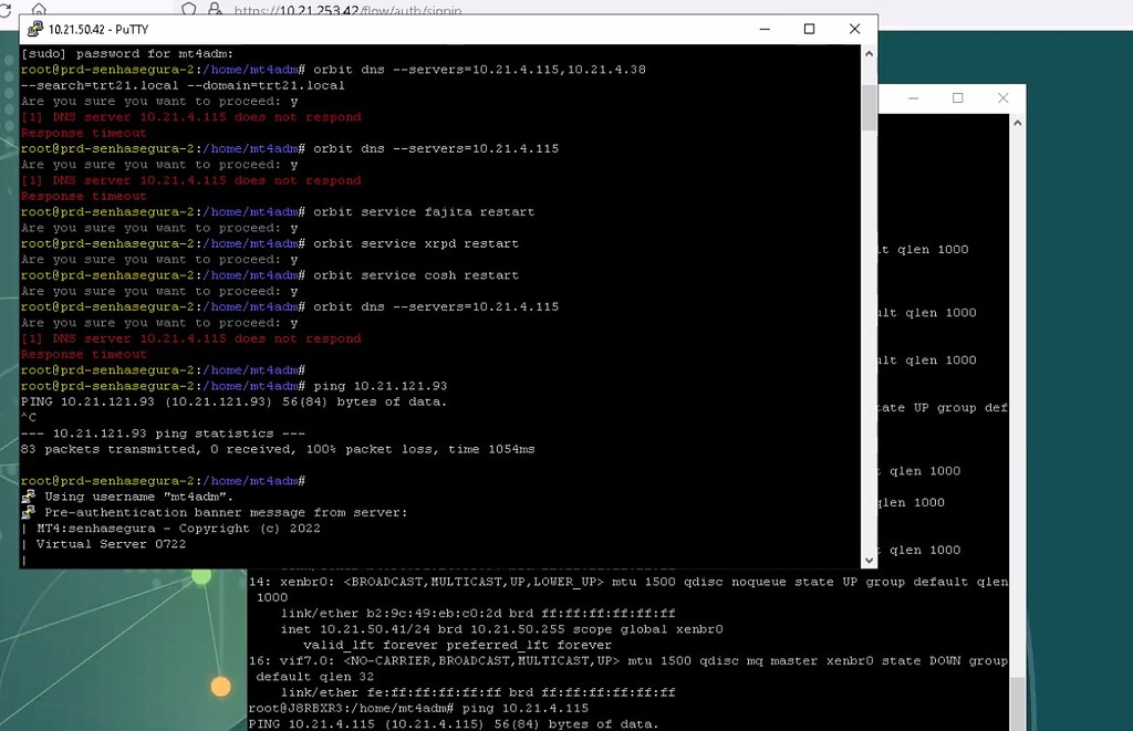 Problem with DNS server - Orbit Config Manager - senhasegura Community