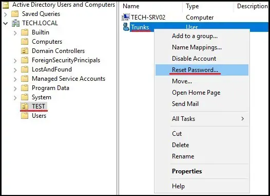 Reset Password - Delegate permission